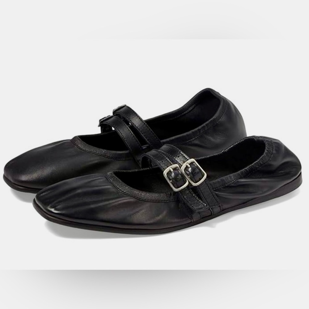 Free People Gemini Ballet Flat in Black, size 8.5 NEW